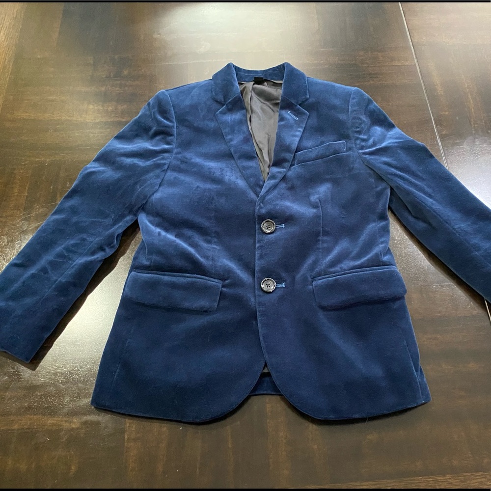 Boys Blue Velvet Ludlow Blazer Jacket Size 7 - Picture 6 of 12